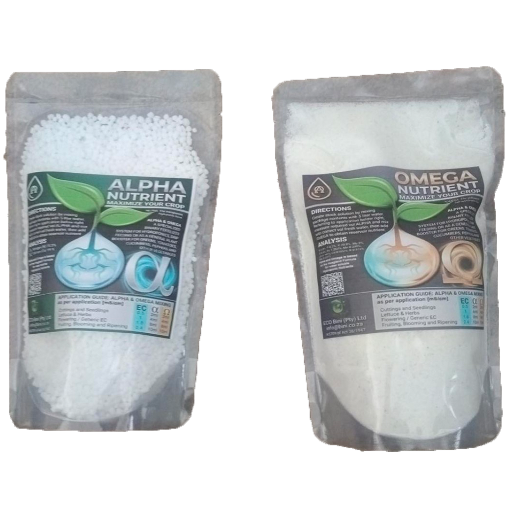 Alpha and Omega Binary Hydroponic nutrients