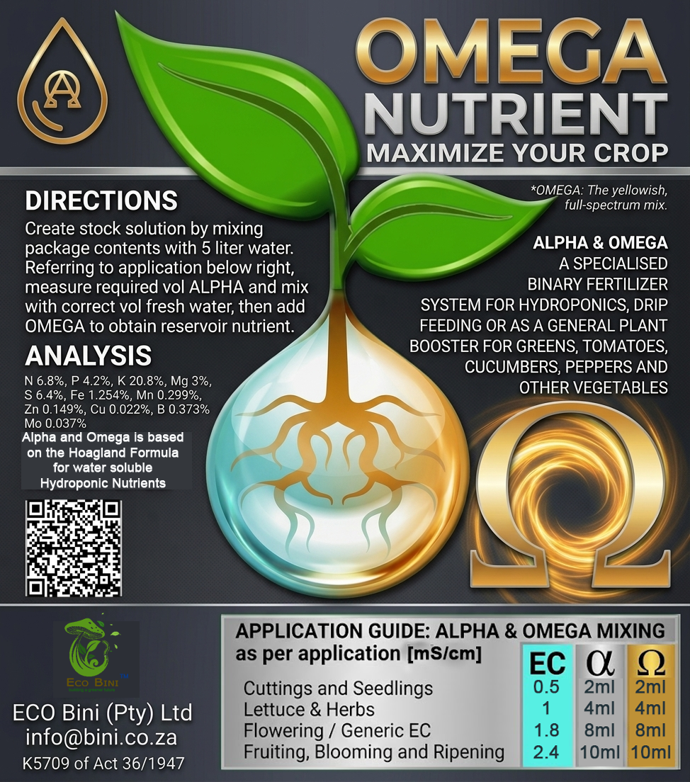 Omega Nutrient label