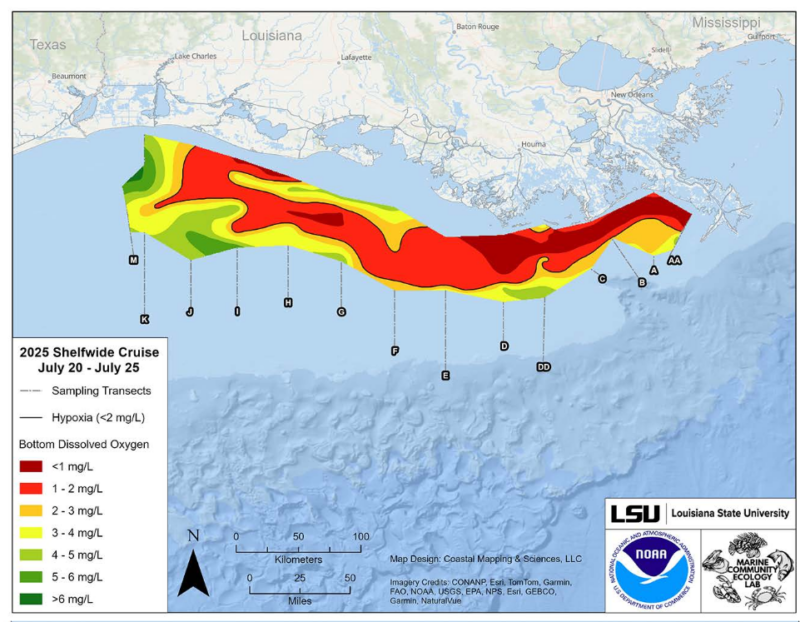 Fertilizer runoff - GOM "Dead Zone"