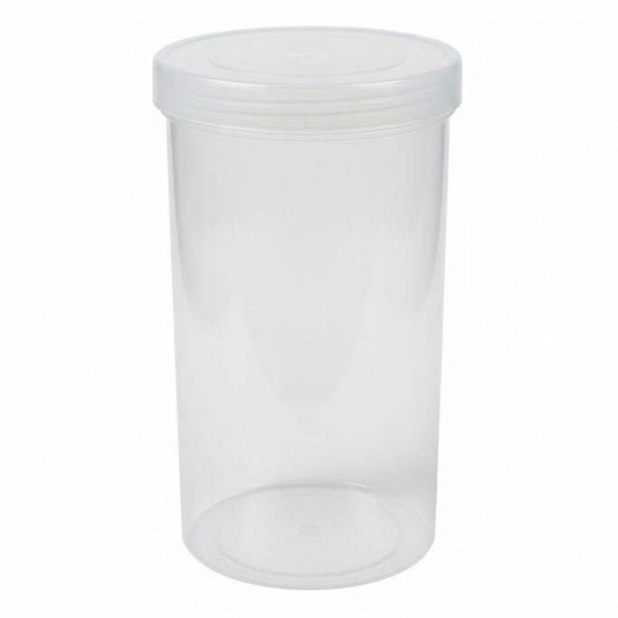 1000ml Polypropylene bottle - full bore screwed lid transparent