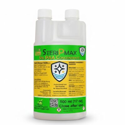 SteriPmax 5% PAA Peracetic Acid concentrate in Bettix Bottle