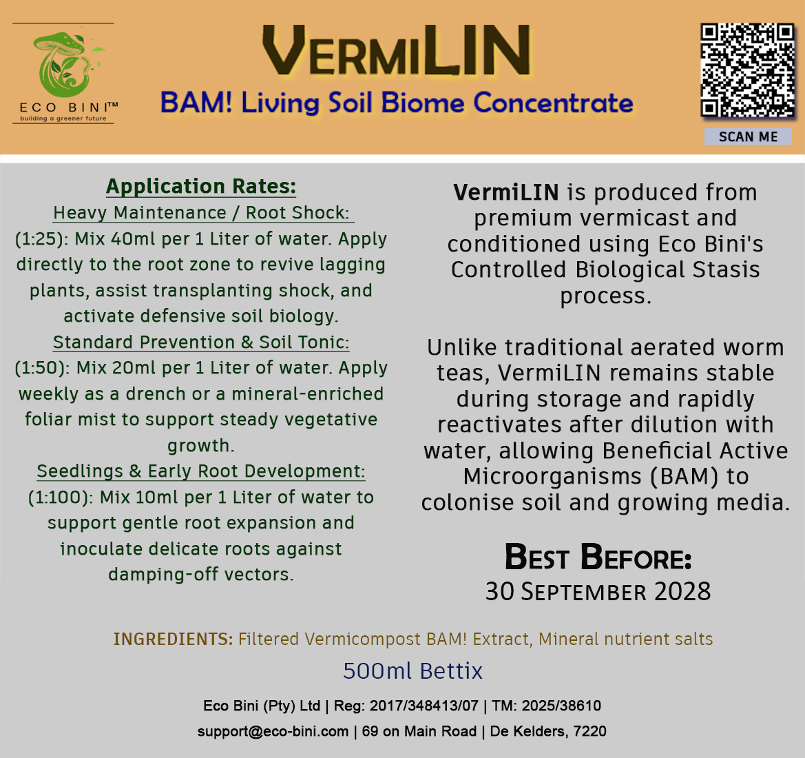 VermiLIN Back label