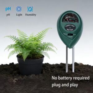 3-in-1 Soil Tester | No Battery | pH, Moisture & Light Meter