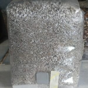 Eco Bini Synthetic Spawn reverse folded to show SHIP and autoclave tape