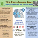 70% rubbing alcohol label