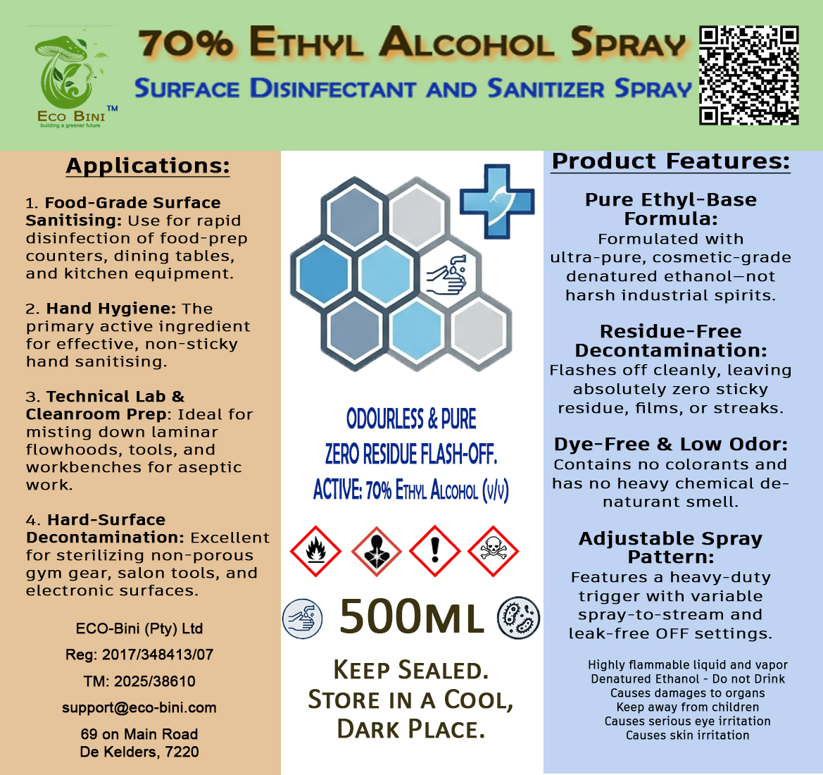 70% rubbing alcohol label