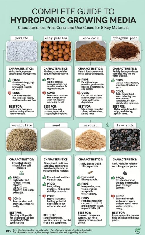 Hydroponic media infogram