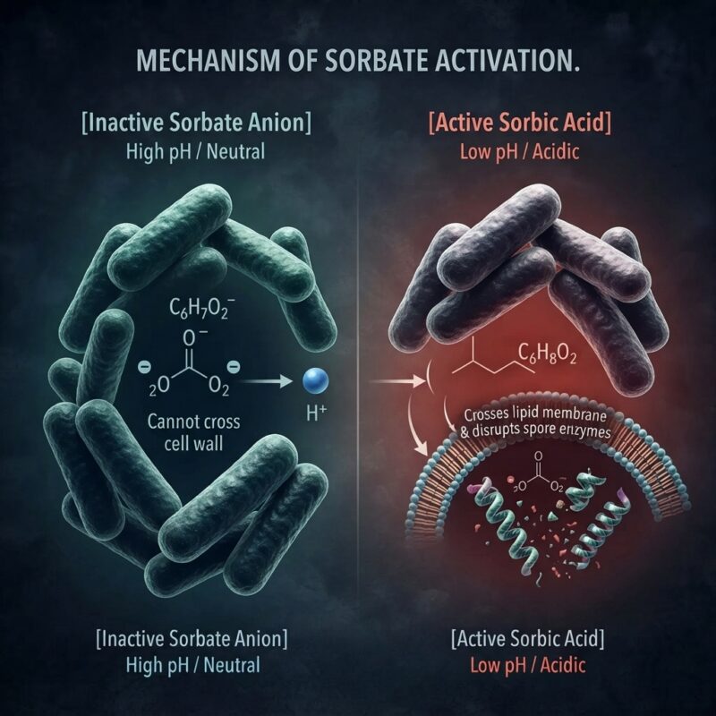 Potassium Sorbate with pH