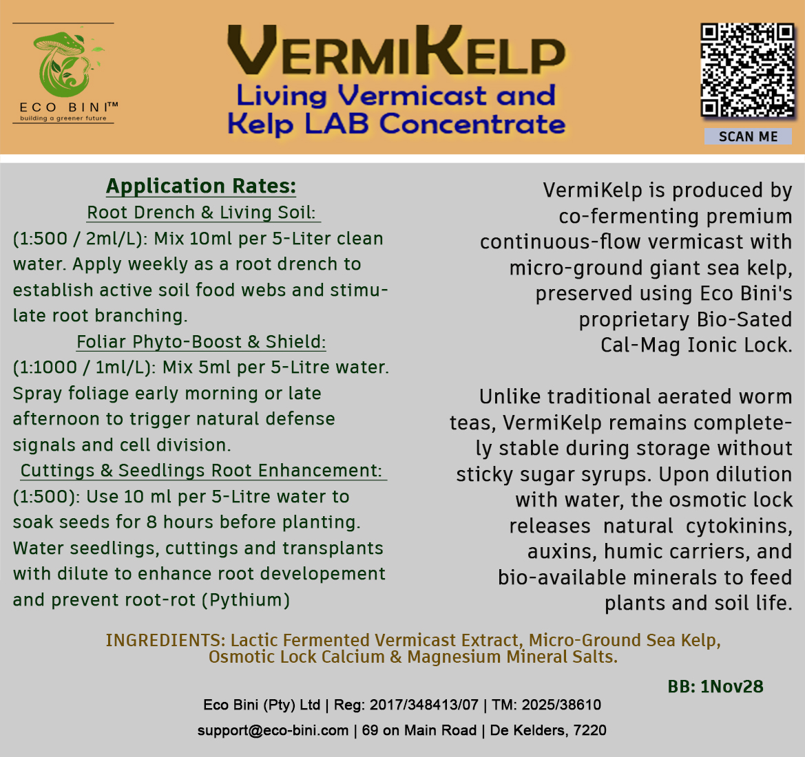 VermiKelp Back label